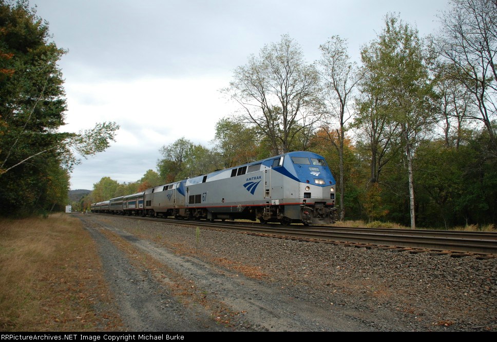 Amtrak 449 approaching the Lower Valley Road Crossing